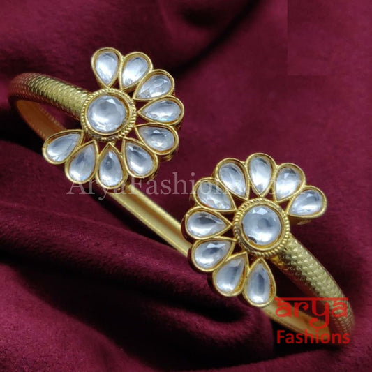 Buy Beautiful Indian Jewellery Bridal Wedding Bangle Jadau Kangan Jarau  Kada Kara Openable Navaratan Stylish Bracelet Square Shape Pearls Jewel  Online in India - Etsy