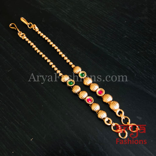 Golden Kundan Earring Chain/ Extender Chain / Extension