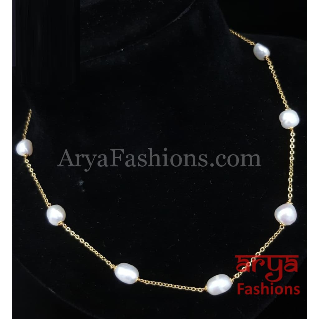 10 x 12.7mm Golden Pearl Necklace Serial Number | s8-dr01236g-b5 | American  Pearl