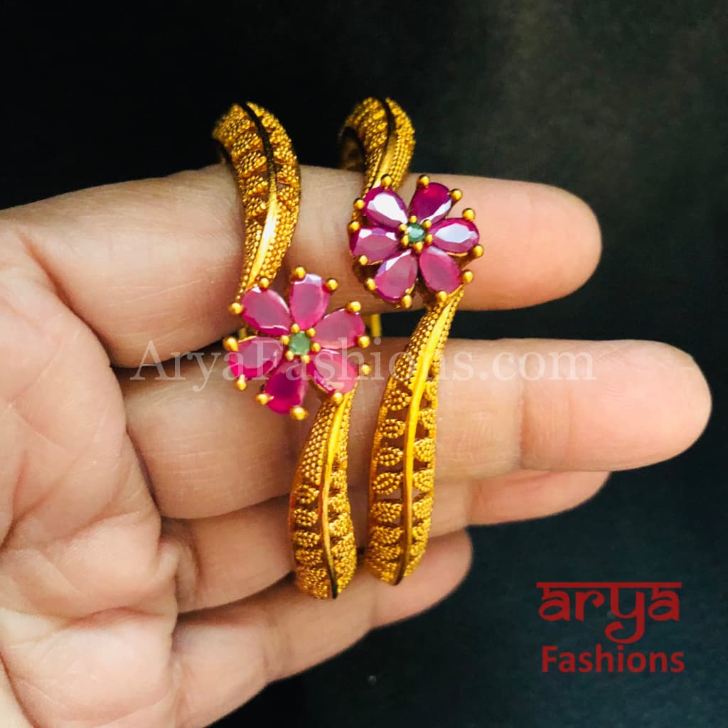 Golden Ruby Handcrafted Kada Bangles