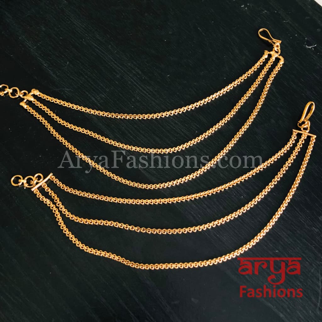 Golden Single Line Extender Chain / Earring Chain/ Extension