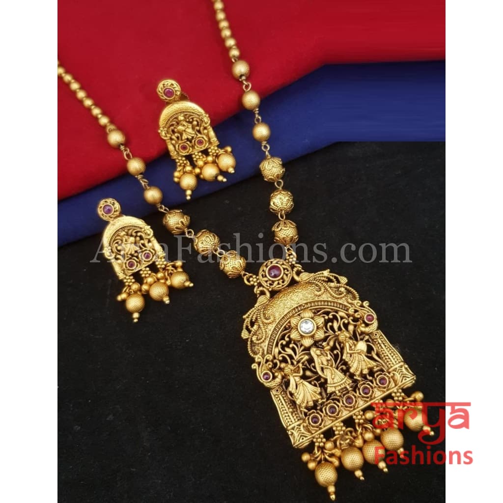 Golden Temple Jewelry Necklace/Wedding Procession Necklace