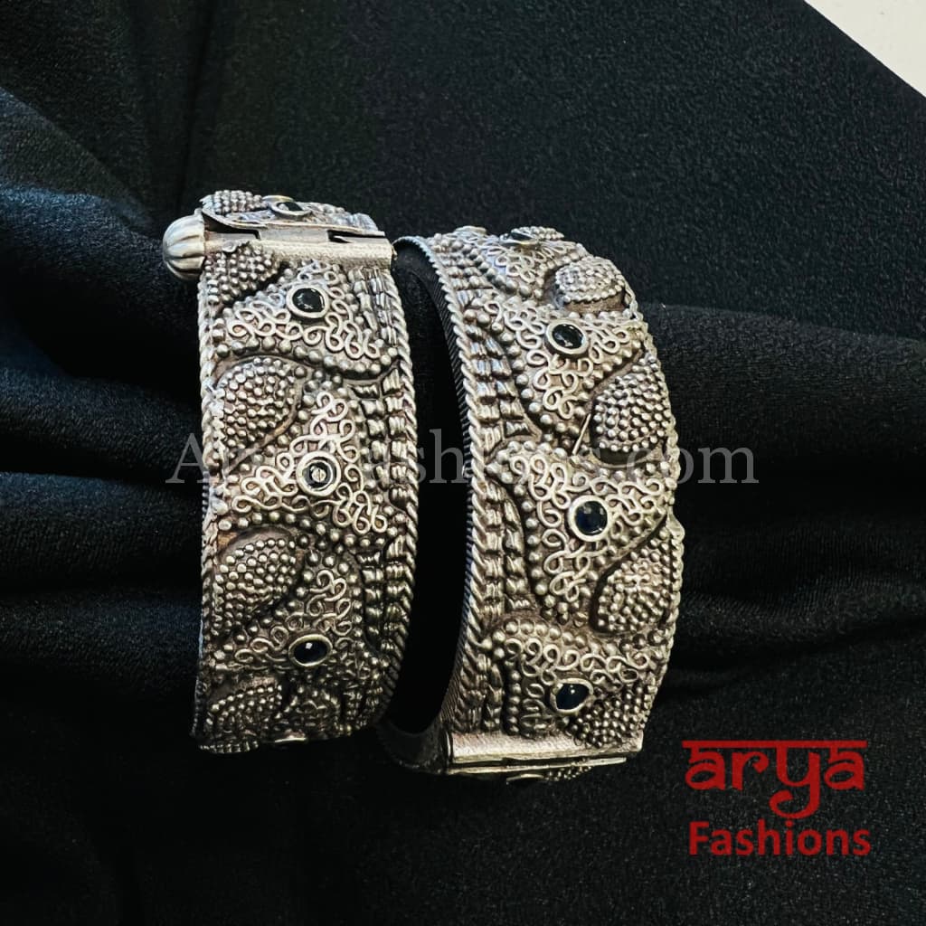 Indian Designer Silver Oxidized Bracelet Bangles