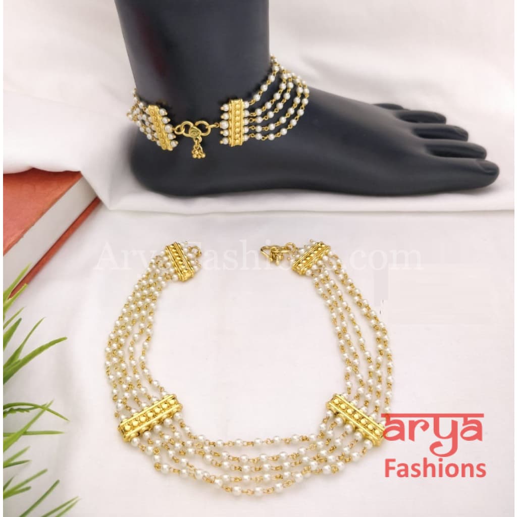 Indian Payal/Pacchi Kundan Payal/Rajwadi Anklet/Bridal Anklets