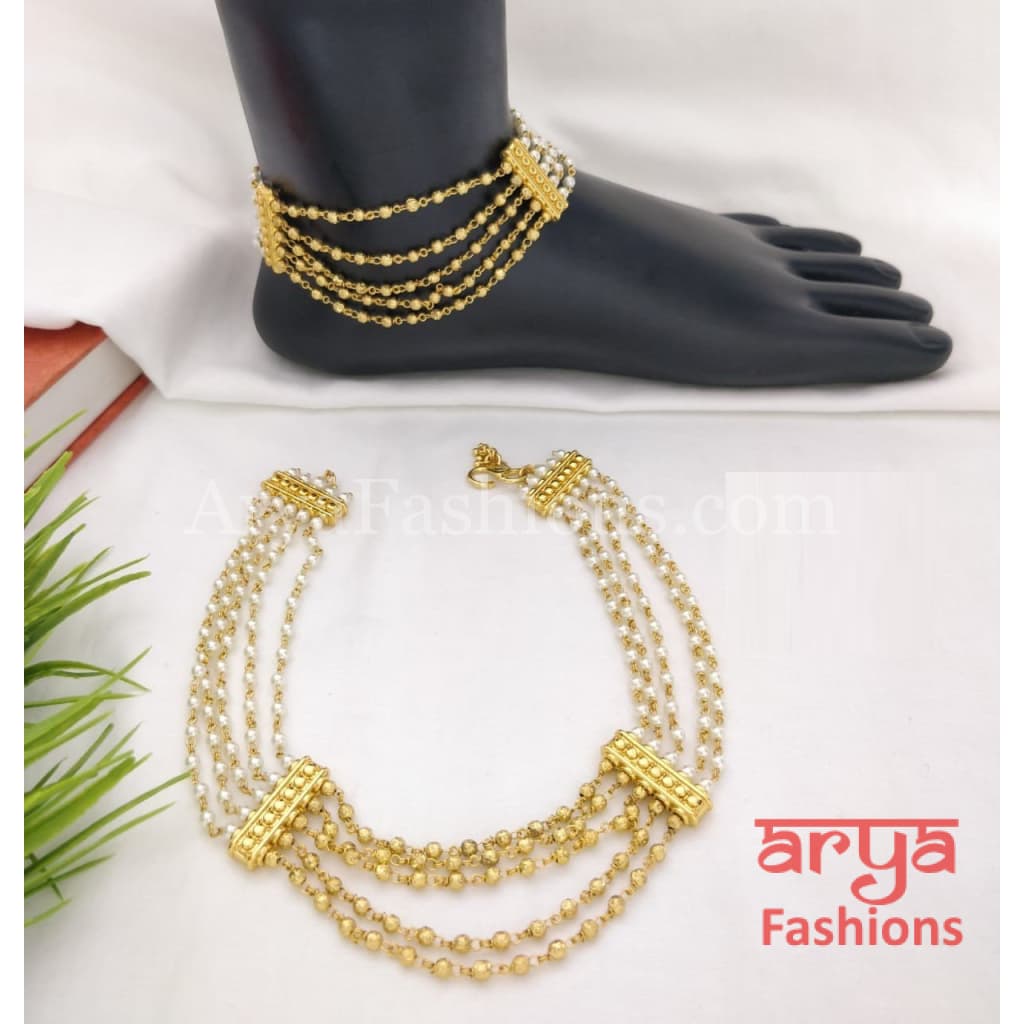 Indian Payal/Pacchi Kundan Payal/Rajwadi Anklet/Bridal Anklets