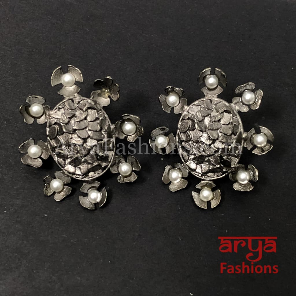 Ivanka Fusion Chipped Stud Earrings/Fusion Indo Western Earrings
