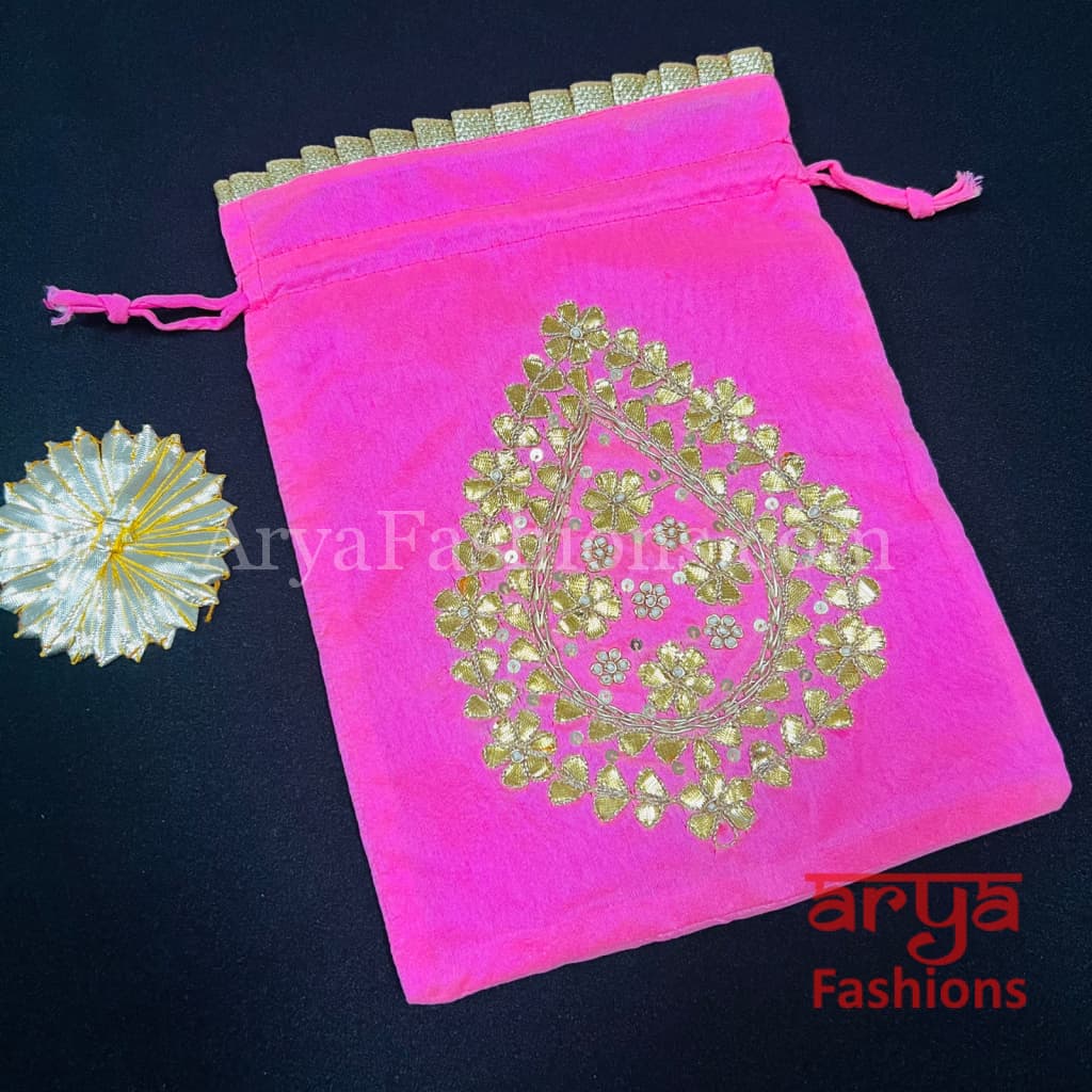 Jaipuri Gota Patti Potli Bag