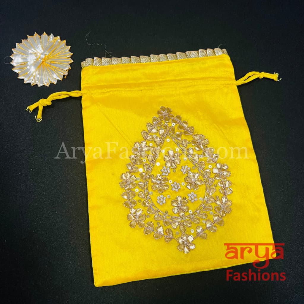 Jaipuri Gota Patti Potli Bag