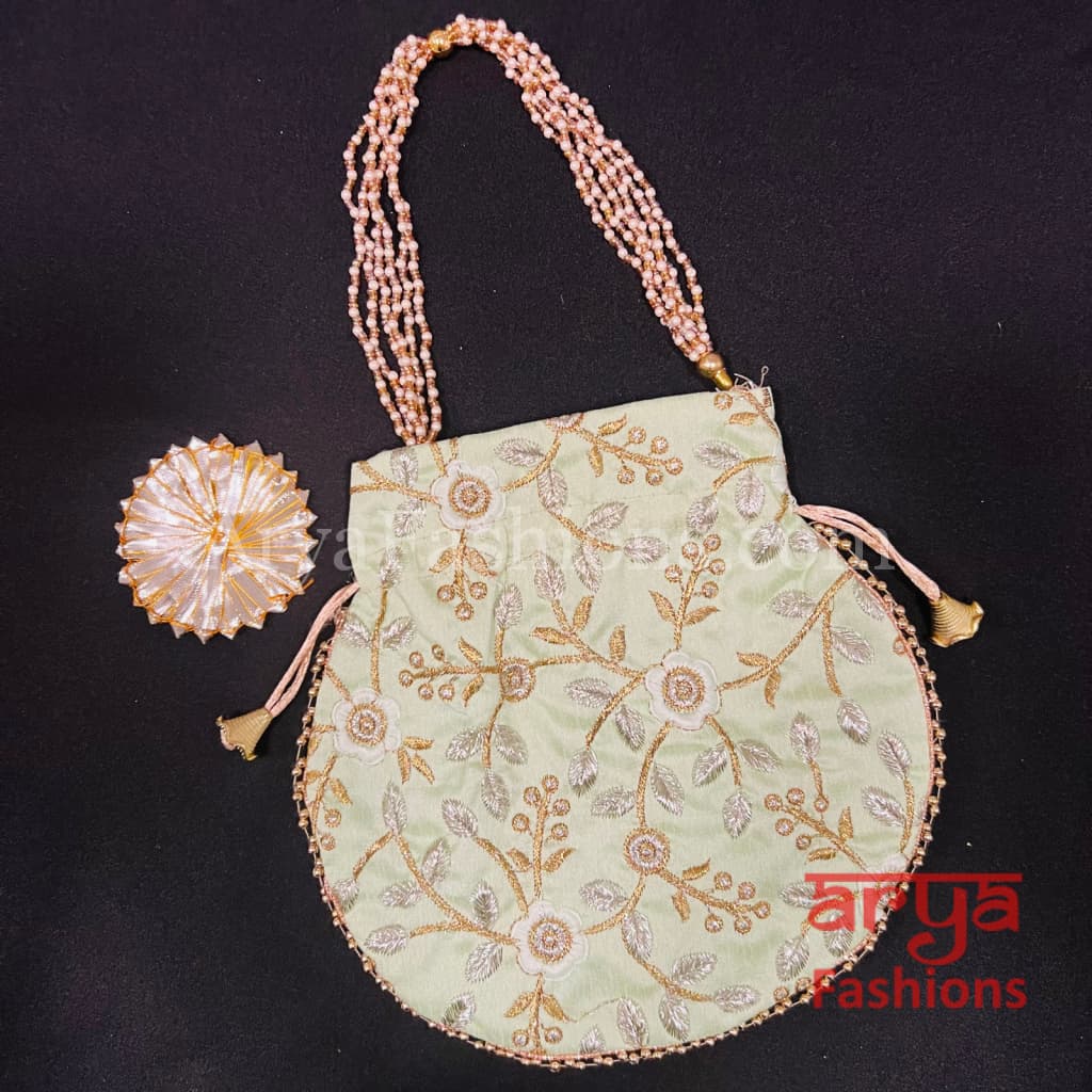 DASHGRIVA 3D Flower Design Potli Style Sling Bag for Women,Stylish Hand Bag  for Ladies,Pu-