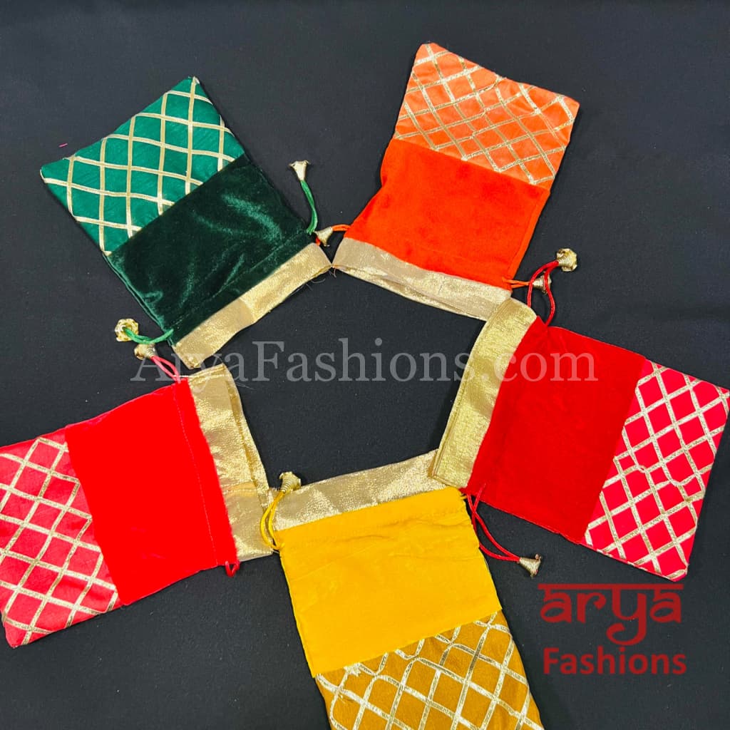 Jaipuri Velvet Potli Bag