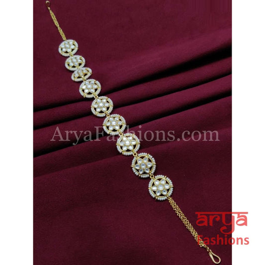 Jodha Akbar Pacchi Kundan Mathapatti/ Bridal Sheeshphool