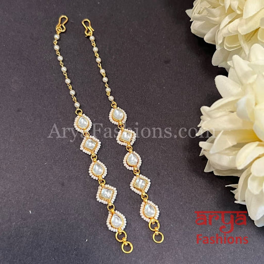 Kundan Ear Chains / Earrings Extension/ Extension Chain for Studs