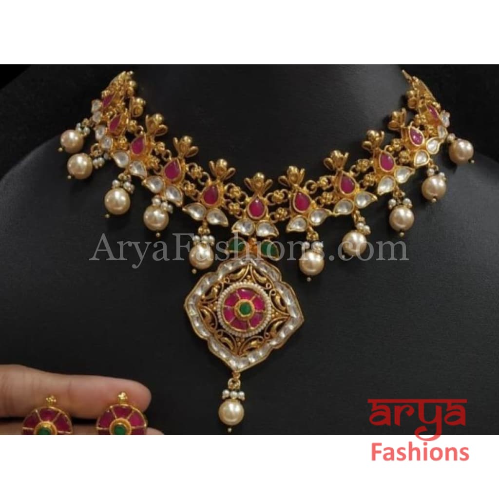 Kundan Meenakari Necklace