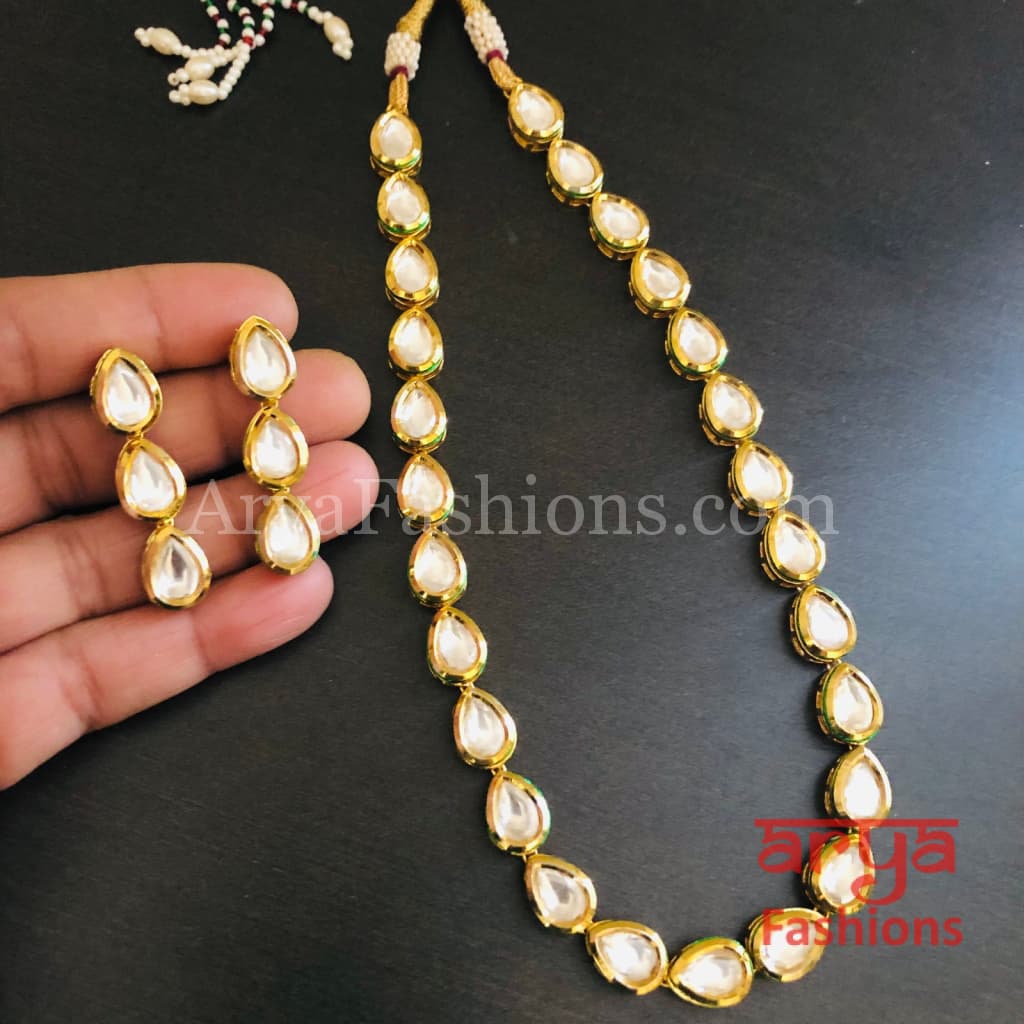 Kundan Necklace/ Golden Meenakari Necklace