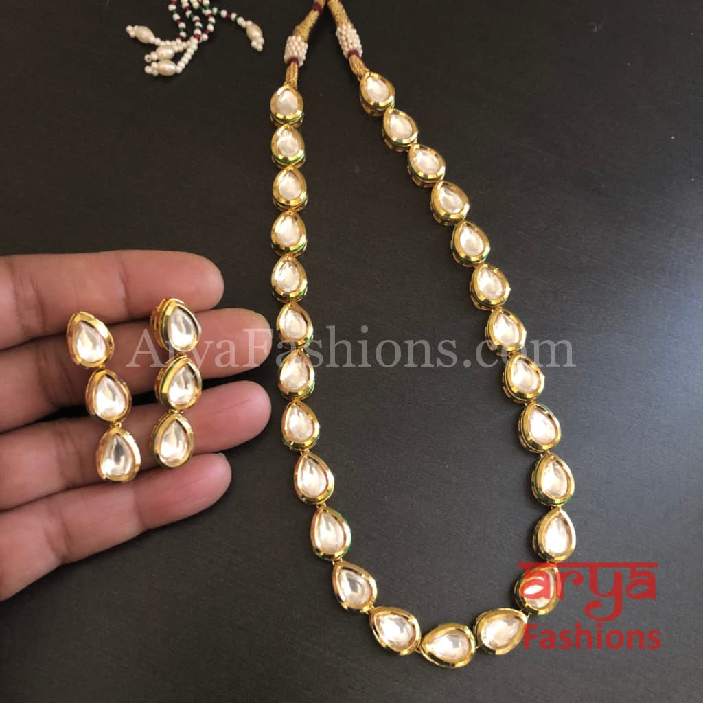 Kundan Necklace/ Golden Meenakari Necklace