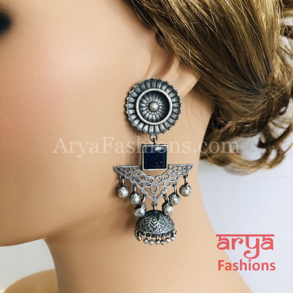 Flipkart.com - Buy Orbis Big Earrings Jhumka-Light Blue Beads Alloy Jhumki  Earring Online at Best Prices in India