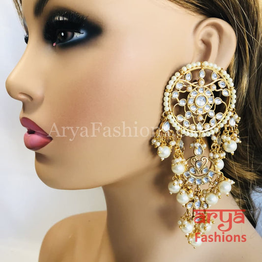 Mahi Jadau Long Kundan Earrings