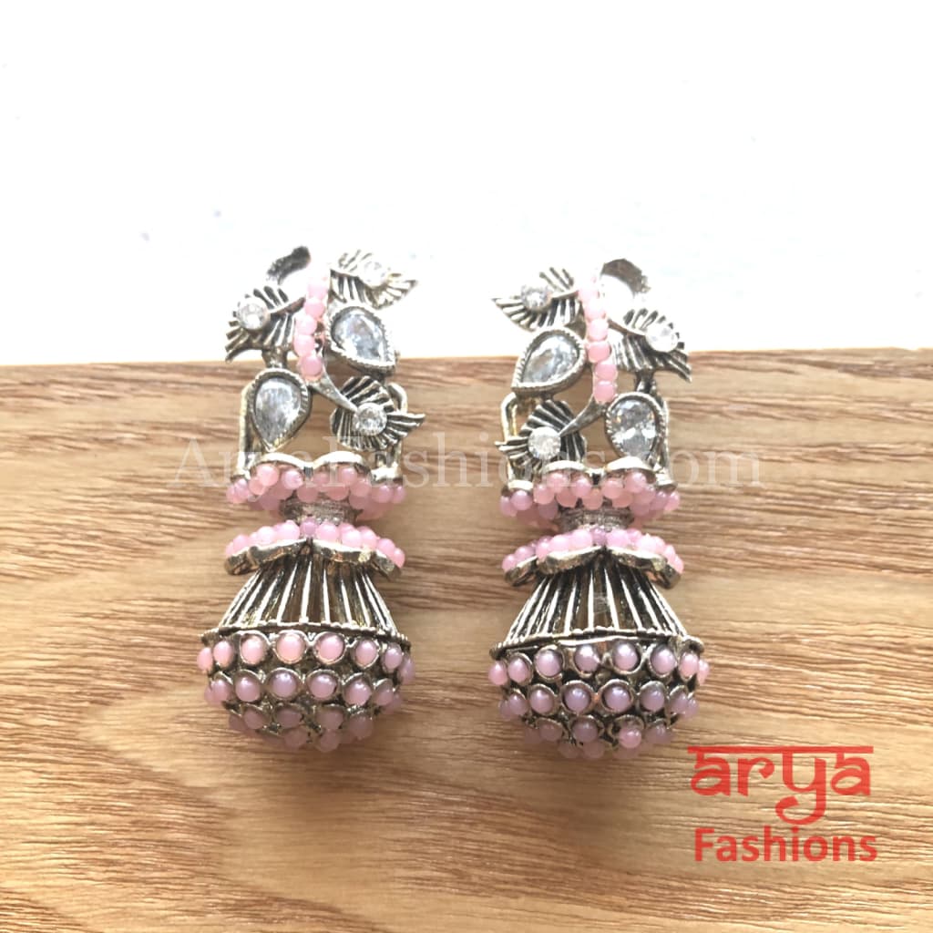 Mahi Oxidized Silver Tribal Earrings/Ethnic German Earrings