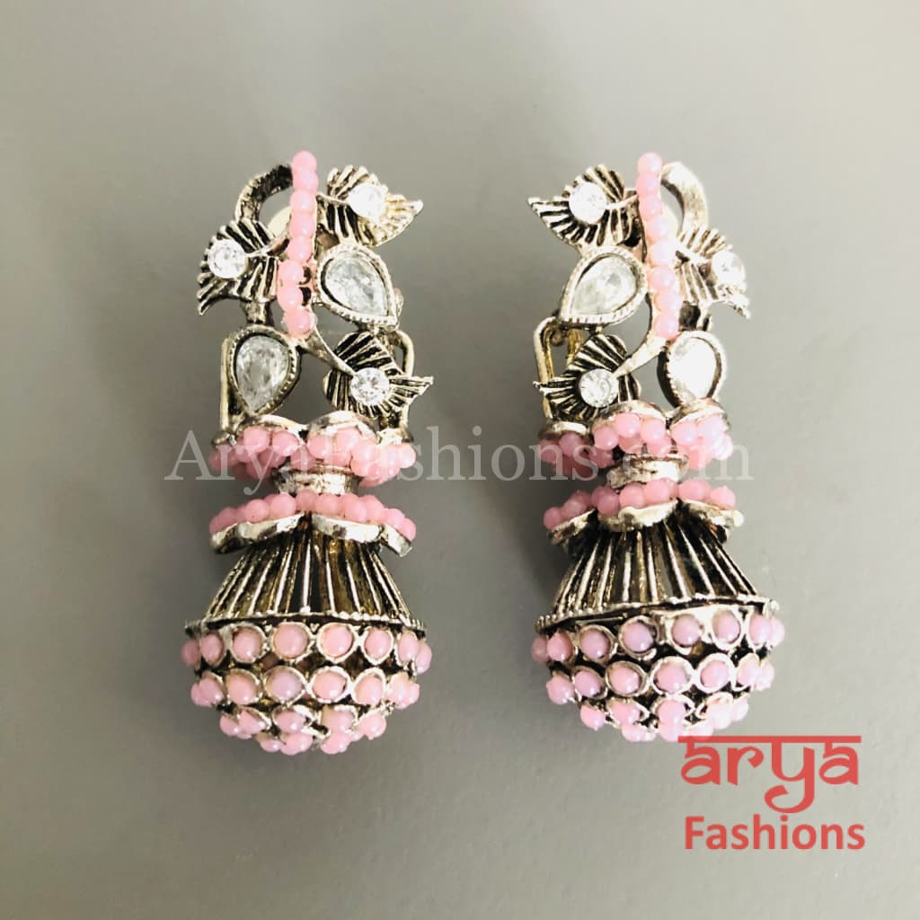 Mahi Oxidized Silver Tribal Earrings/Ethnic German Earrings