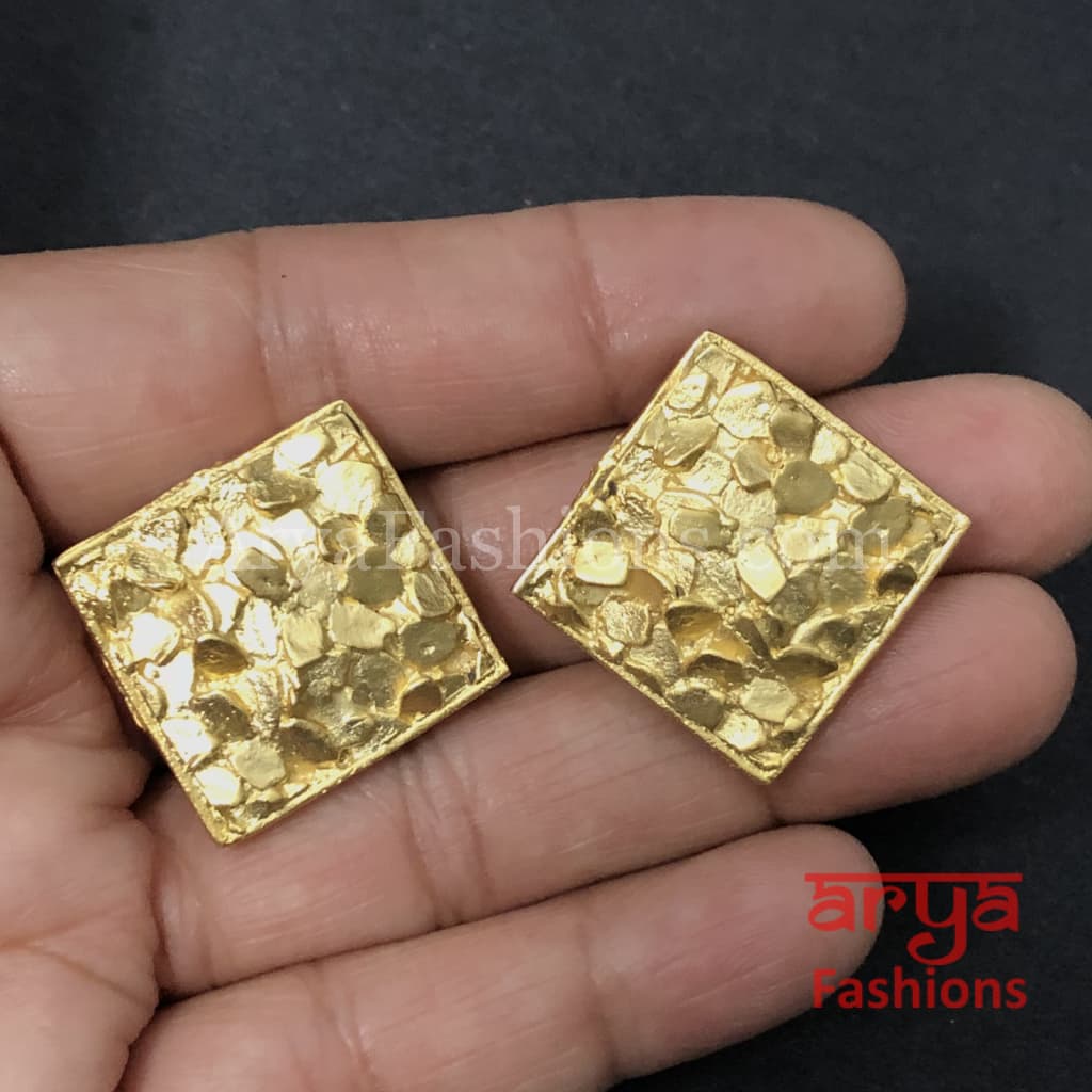 Mirraw Chipped Studs/Golden studs/ Statement Fusion Studs