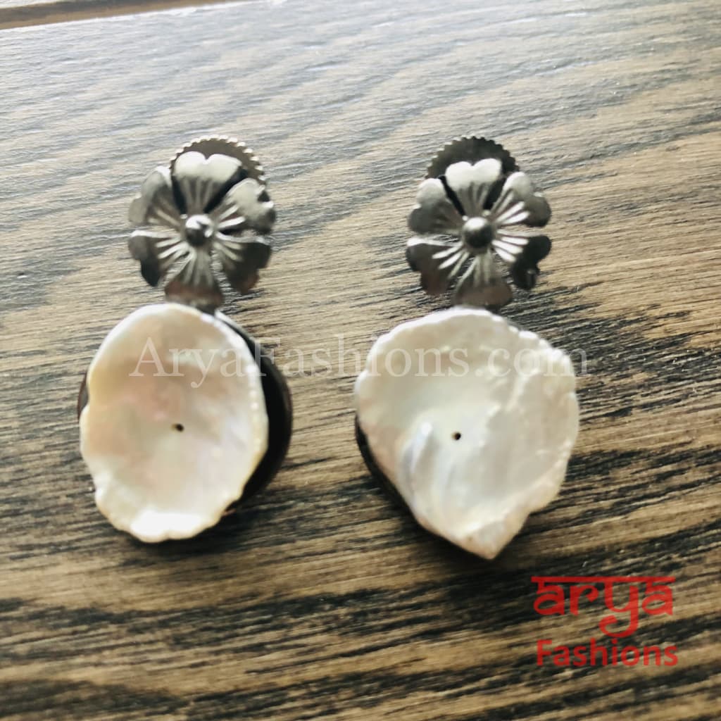 Misha Mother of Pearl Fusion Small Earrings