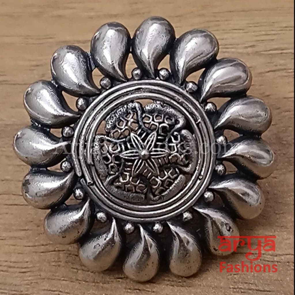 Oxidized Silver Ring/Trendy Ring/Statement Ring/German Ring