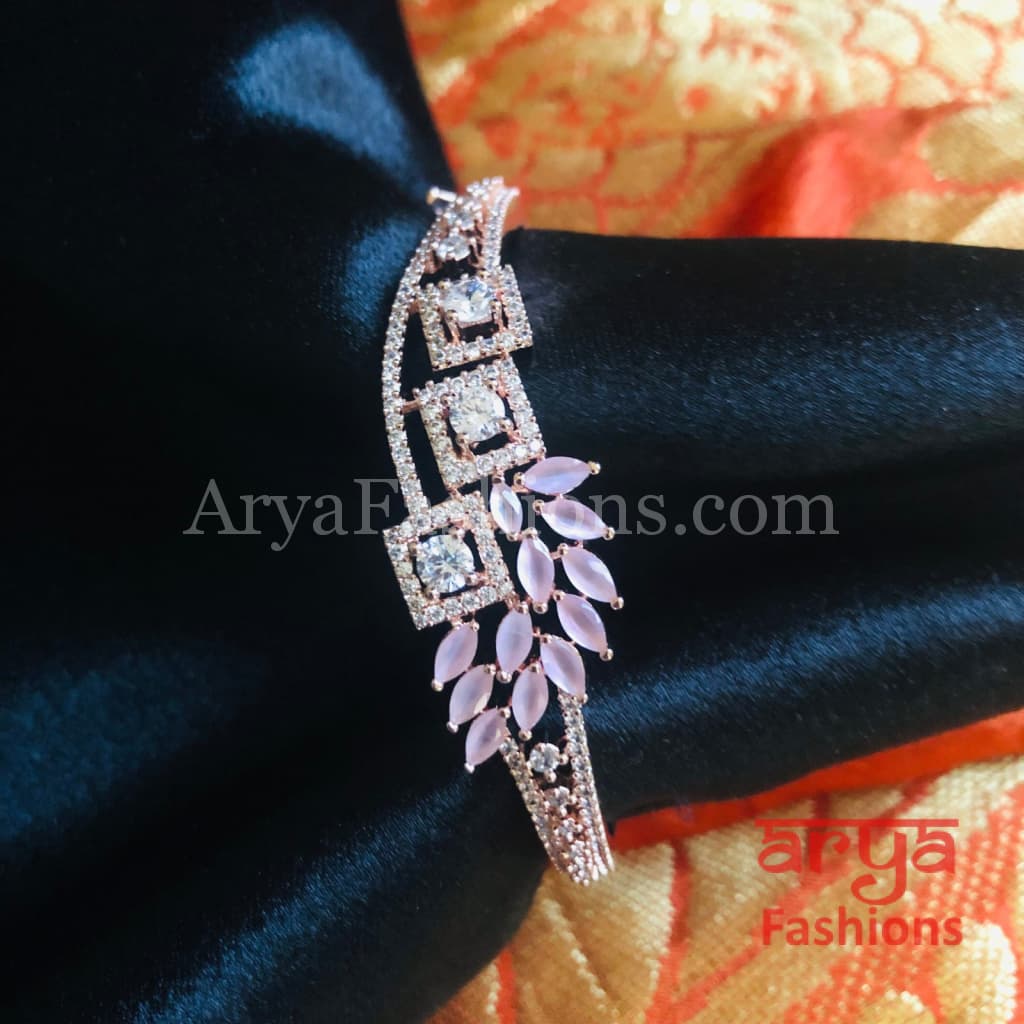 Pink Rose Gold CZ Bracelet/ Gift for her