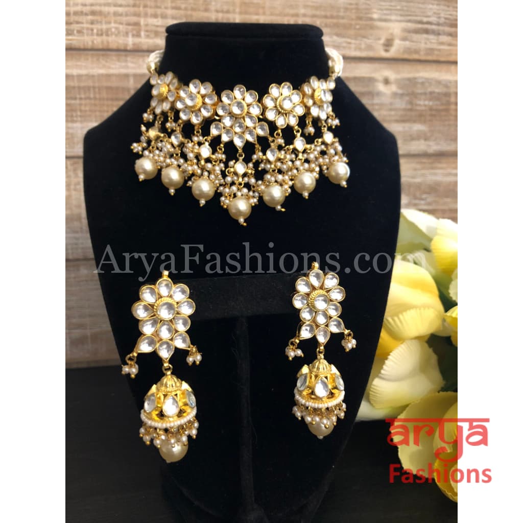 Rajwadi Choker/ Pacchi Kundan Choker