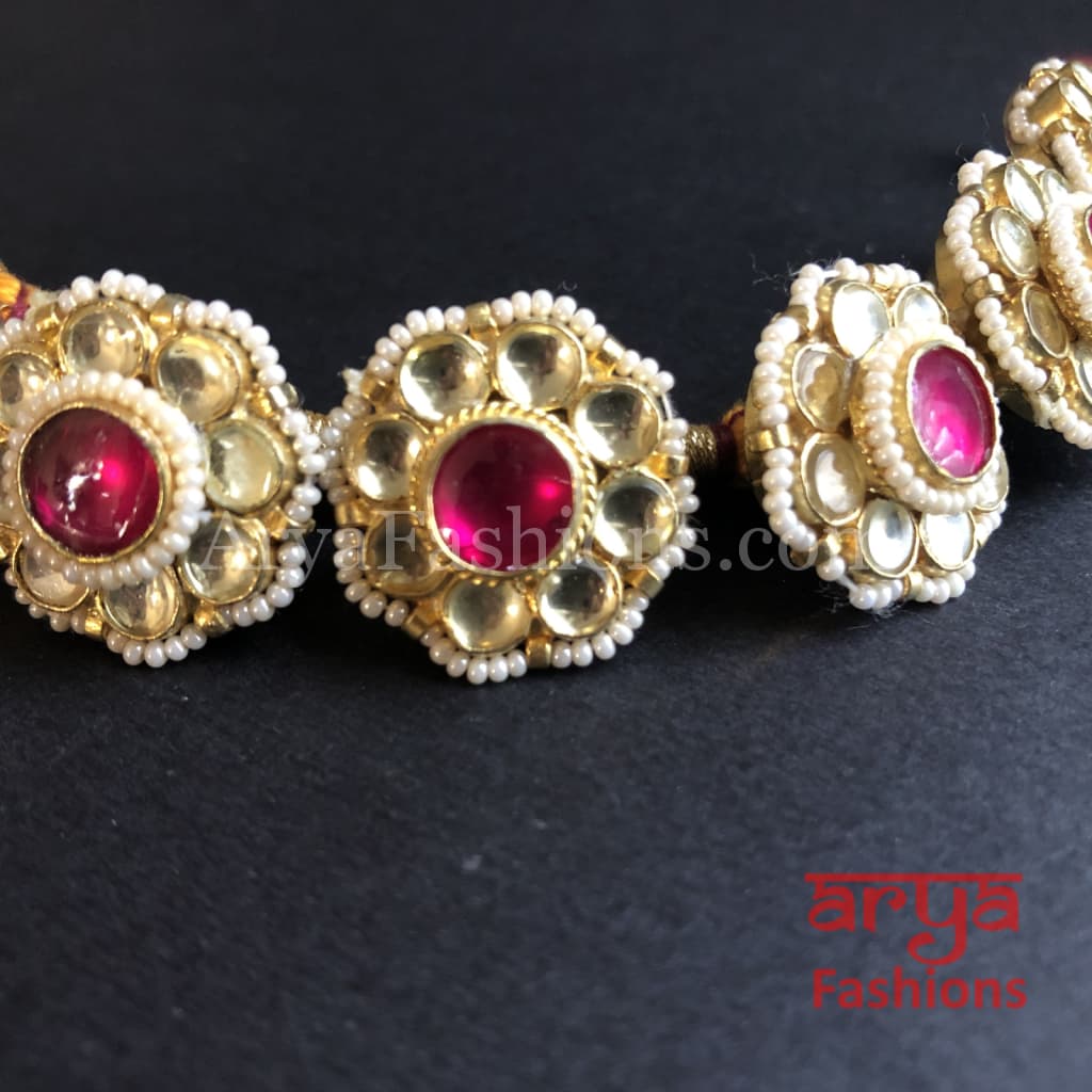 Rajwadi Kundan Bracelet/Bridal Indian Bracelet/Jadau Polki Bracelet Bangle
