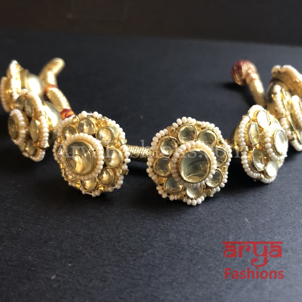 Rajwadi Kundan Bracelet/Bridal Indian Bracelet/Jadau Polki Bracelet Bangle