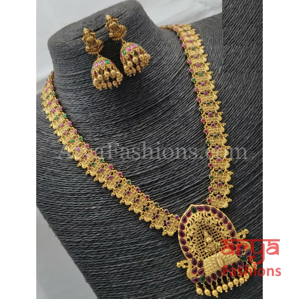 Rajwadi Temple Jewelry with Ruby Emerald Beads