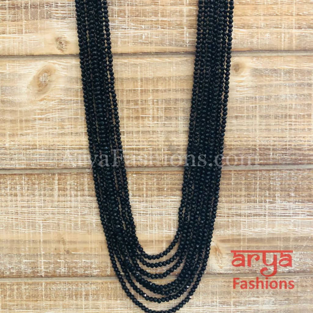 Razvi Colored Beads Multilayer Multi-strand Beaded Necklace