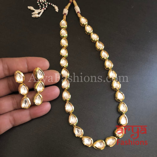 Reina Single line Traditional Kundan Necklace