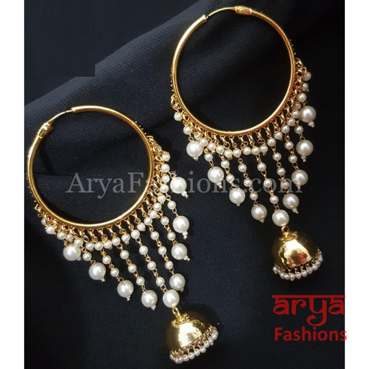 Ruhi Golden Jhumka Bali Earrings