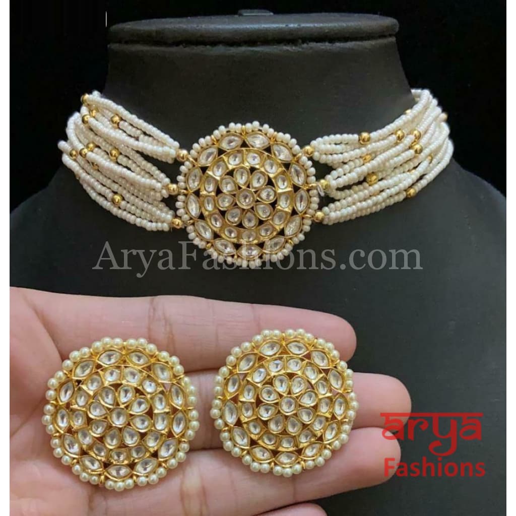 Sabyasachi Pearl Ruby and Emerald Rajasthani Kundan Choker
