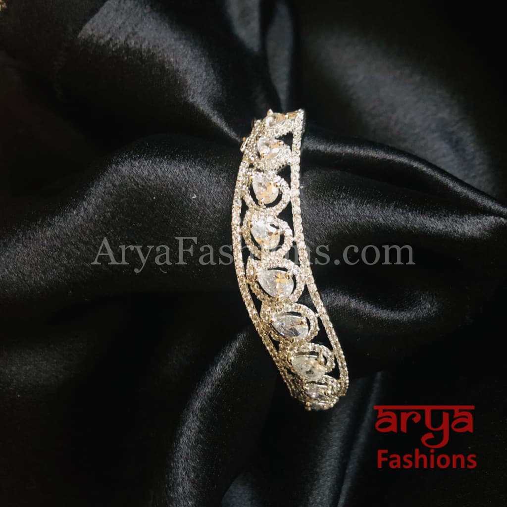 Sana Rose Gold CZ Crystal Bracelet/ Cubic Zirconia Party Bracelet