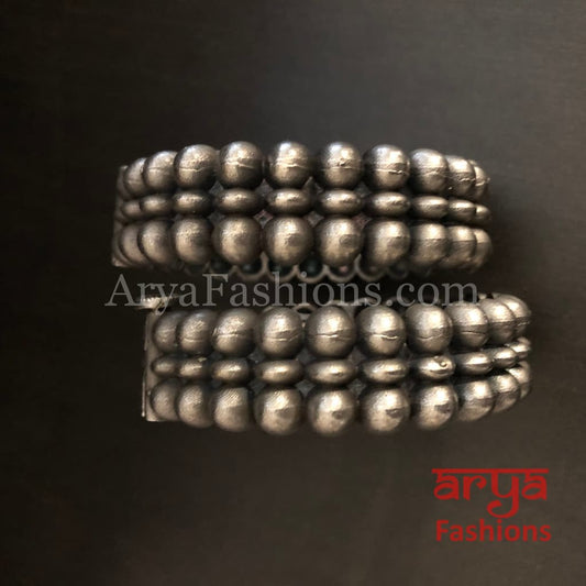 Sara Silver Oxidized Bracelet Gokhroo Bangles/ Tribal Jewelry/ Ethnic Bangles