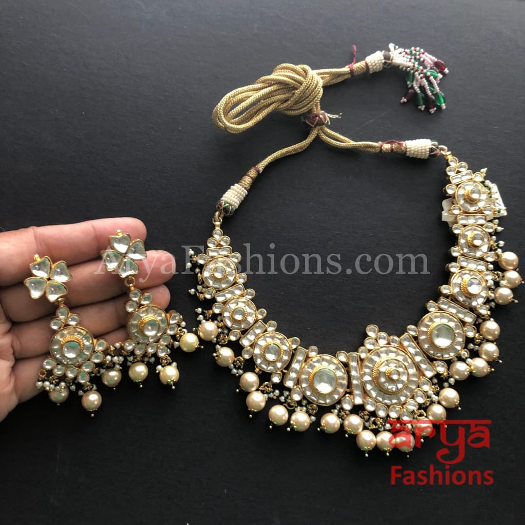 Shamira Polki Kundan Choker Necklace/ Rajwadi Necklace