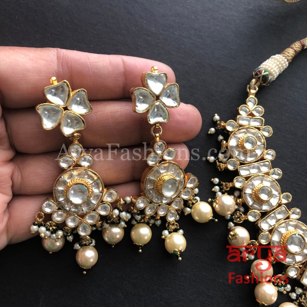 Shamira Polki Kundan Choker Necklace/ Rajwadi Necklace