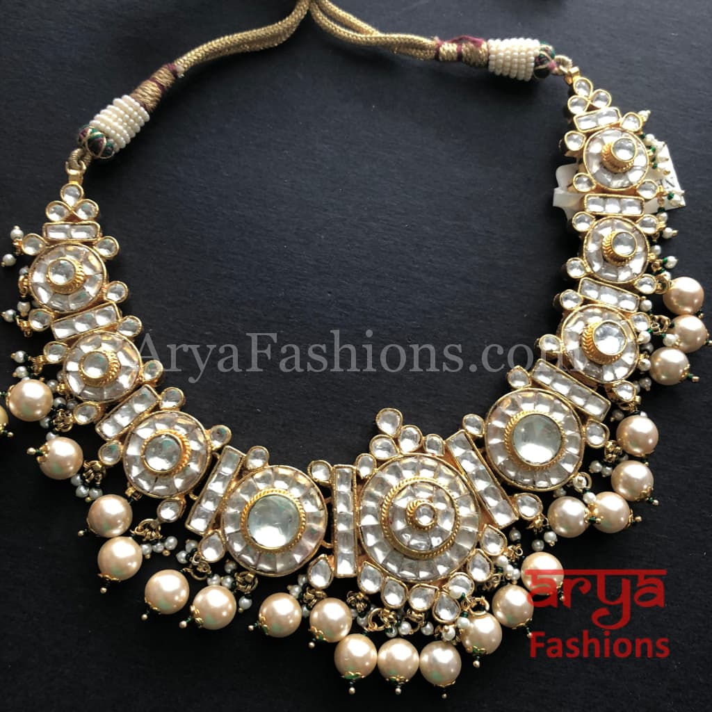 Shamira Polki Kundan Choker Necklace/ Rajwadi Necklace
