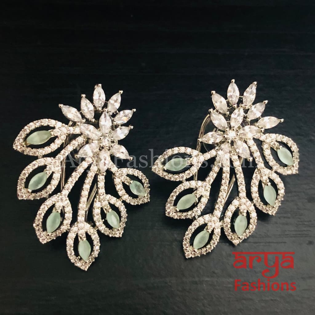Silver Cubic Zirconia Designer Studs