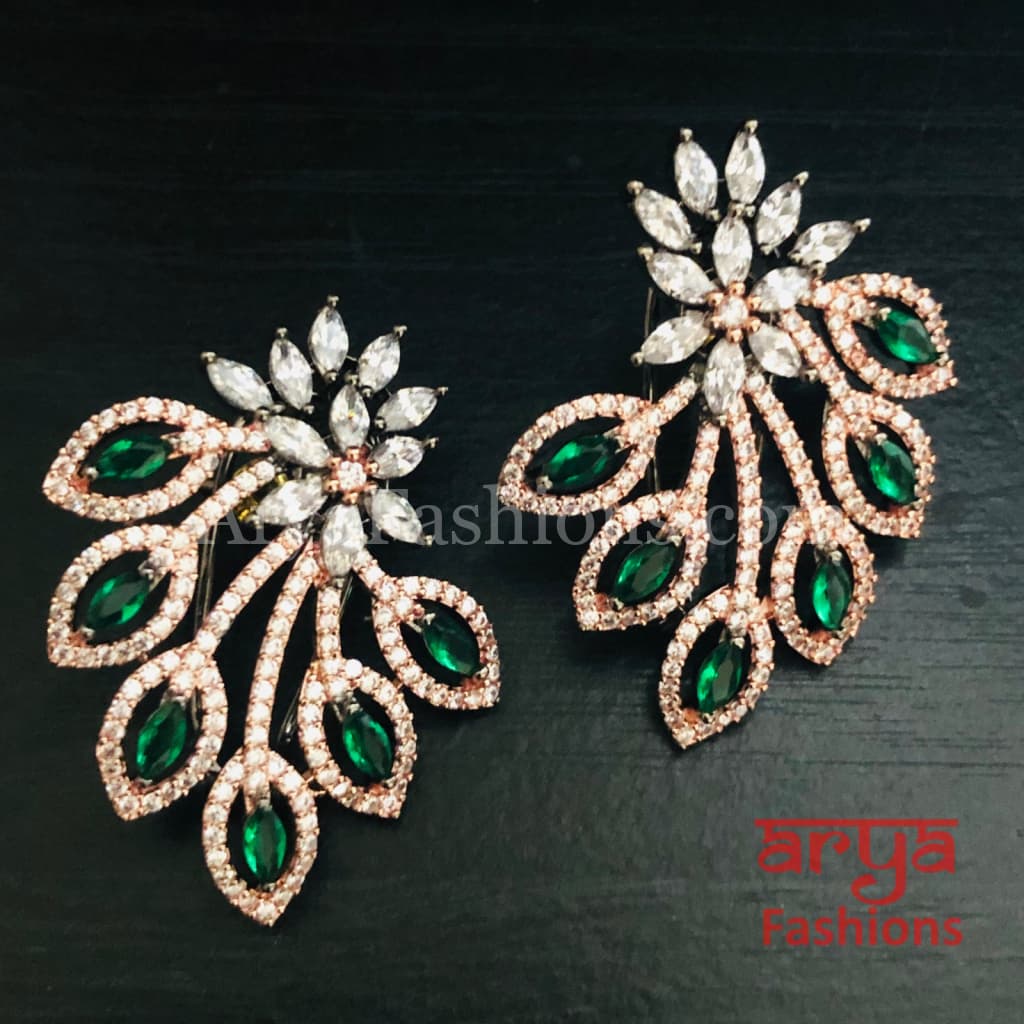 Silver Cubic Zirconia Designer Studs