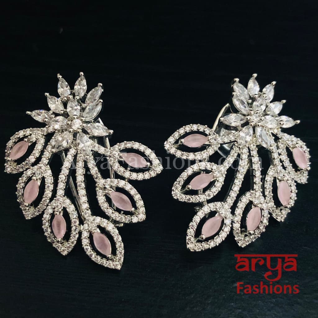 Silver Cubic Zirconia Designer Studs