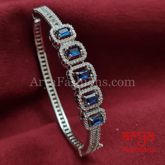 Silver Monalisa Stones CZ Bracelet