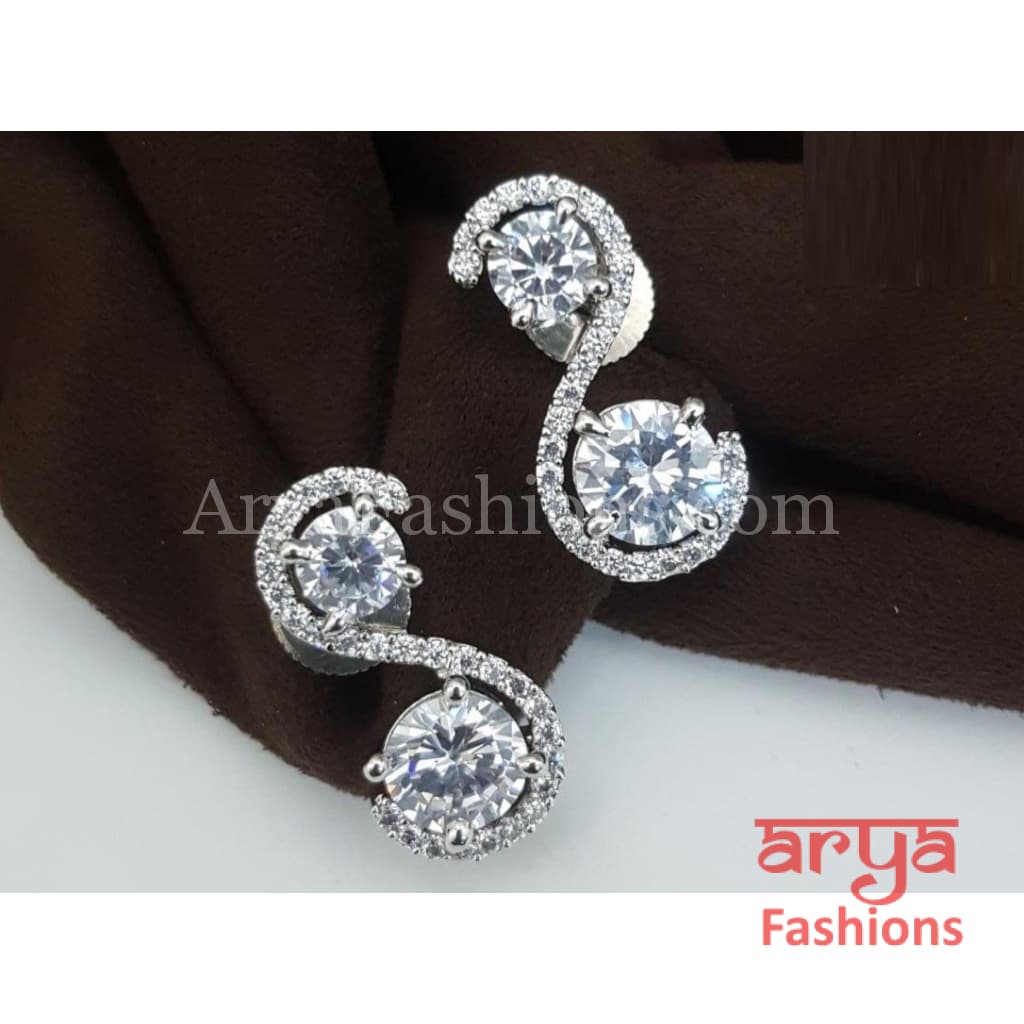 Small Cubic Zirconia Studs for gift