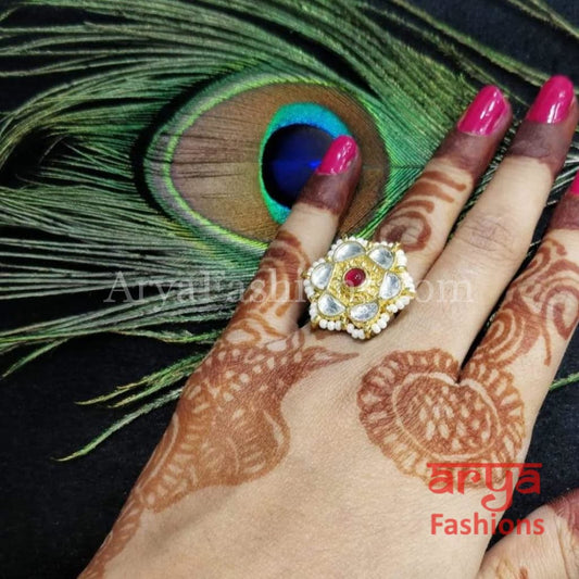 Star Kundan Jadau Bridesmaid Bollywood Ring