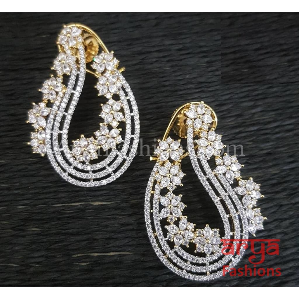 Sunisha CZ Studs in Gold/ Rose Gold/Silver Earrings