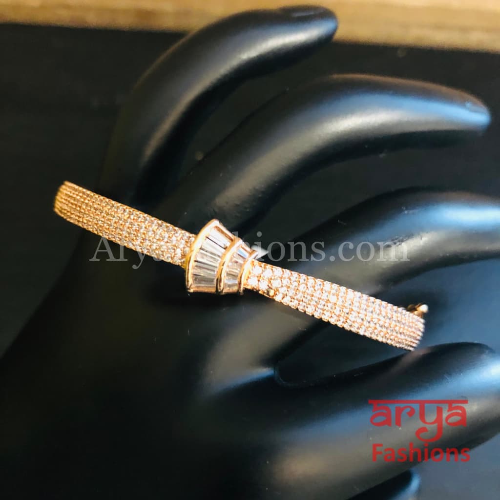 Victorian Rose Gold CZ Bracelet / Designer